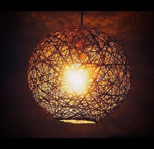 Low angle view of illuminated lights