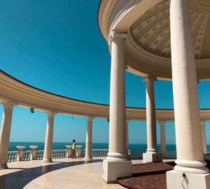 Architectural columns by sea