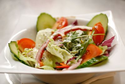 Close-up of salad served in bowl