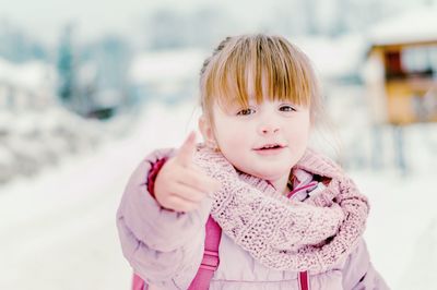 Close-up portrait of girl