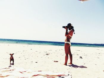 People enjoying at beach