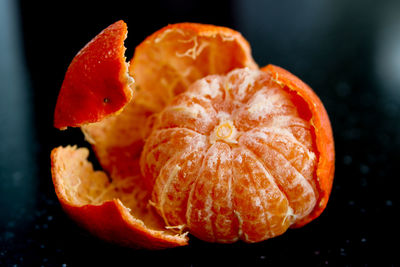 Close-up of orange on table