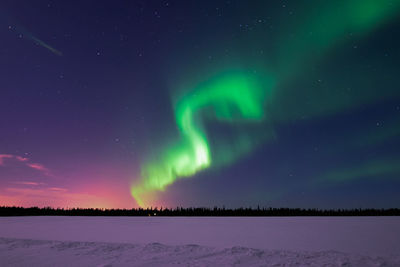 Scenic view of sky during winter at night