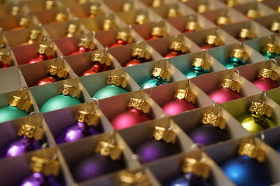 High angle view of decoration