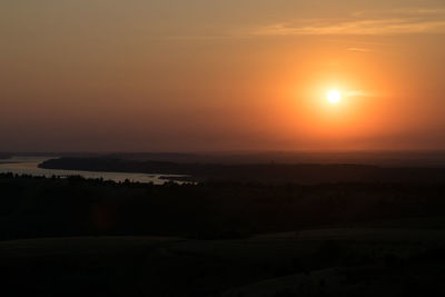 Scenic view of dramatic sky during sunset