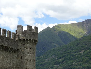 View of fort against cloudy sky