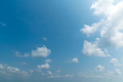 Low angle view of blue sky