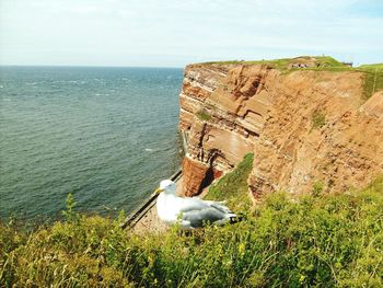 The cliffs of heligoland, a german island in the north sea