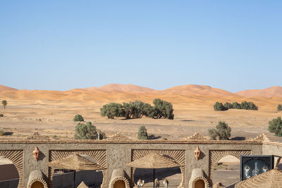 Scenic view of landscape against clear sky