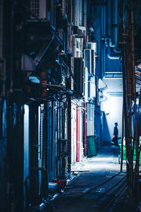 View of alley during night