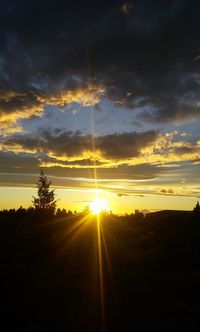 Sunset over landscape