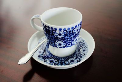 Close-up of coffee on table