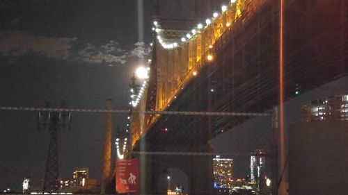 Illuminated cityscape at night