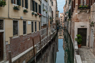 Canal amidst buildings in city