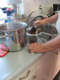 Close-up of preparing food