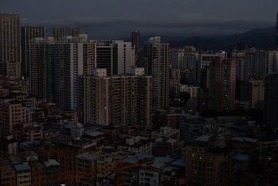 Aerial view of buildings in city