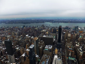 High angle shot of cityscape