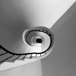 Low angle view of spiral staircase