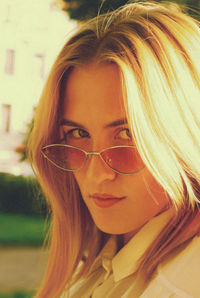 Close-up portrait of young woman