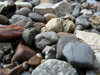 Close-up of stones on stones