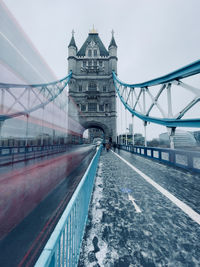 View of bridge in winter