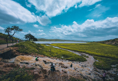 Scenic view of landscape against sky