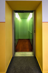 Empty corridor of building