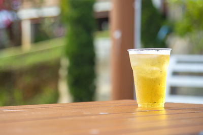 Close-up of drink on table