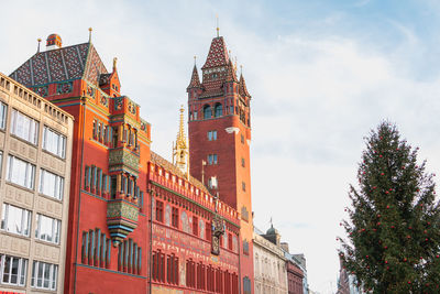 Low angle view of buildings against sky