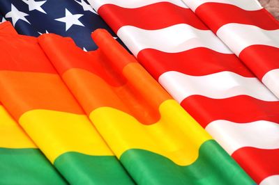 Full frame shot of multi colored flag