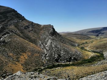 Scenic view of landscape against clear sky