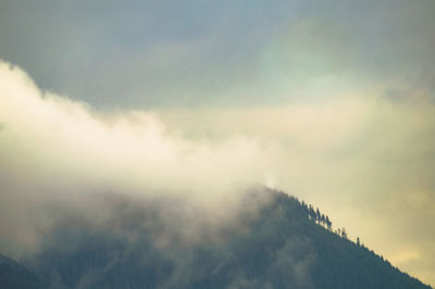 Low angle view of mountain against sky