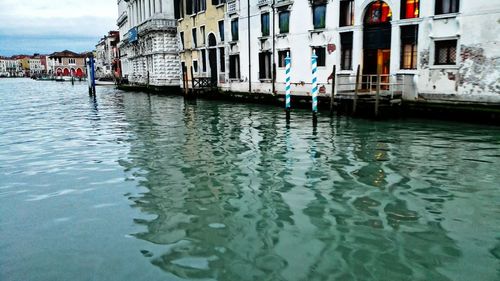 View of canal along buildings