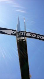 Low angle view of bridge against sky