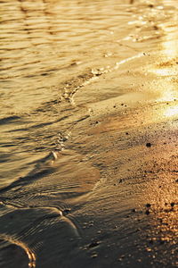 Full frame shot of wet sand