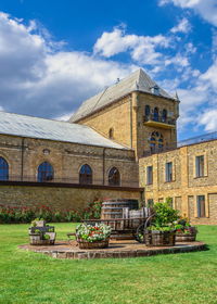 Prince trubetskoy winery castle in kherson region, ukraine, on a sunny summer day