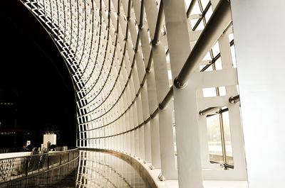 Modern building seen through railing