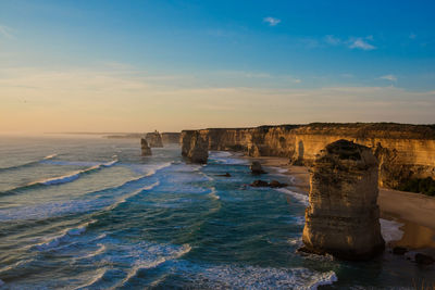 Rock formations at seaside