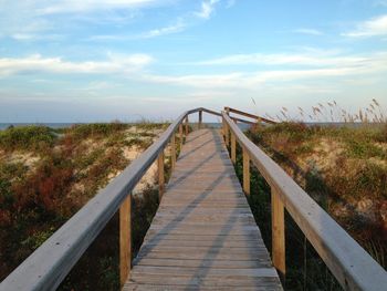 Footbridge at sunset