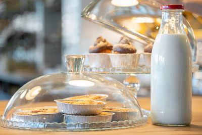 Close-up of drink in glass on table