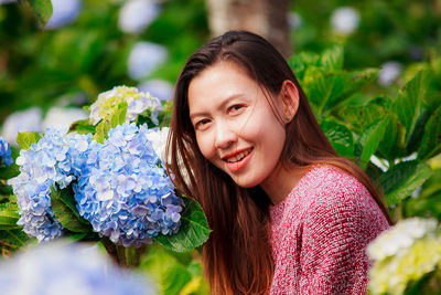 Portrait of a smiling young woman