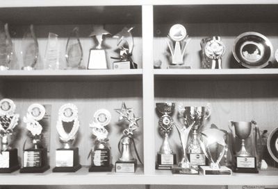 Close-up of objects on table
