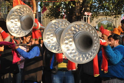 Marching band during traditional festival