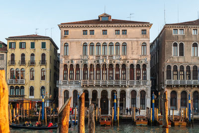 Corns and canals of venice. walking through history. italy