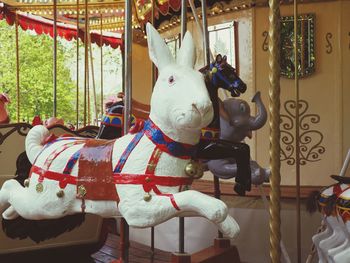 View of carousel in amusement park