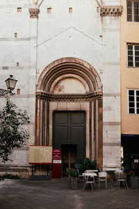 Entrance of historic building