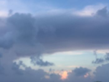 Low angle view of clouds in sky