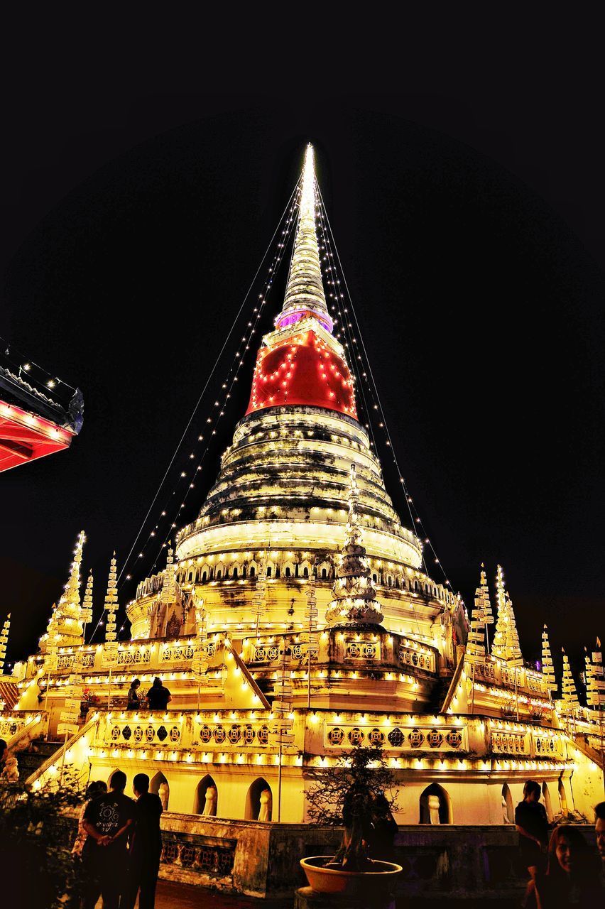 LOW ANGLE VIEW OF ILLUMINATED CATHEDRAL AGAINST SKY