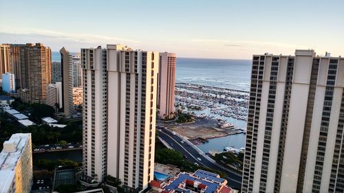 Panoramic view of city against sky