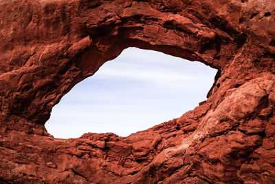 Rock formation seen through hole